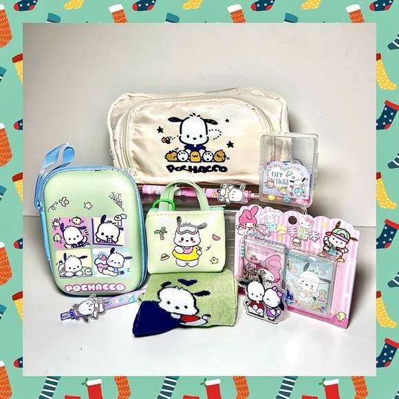 💙(POC307) Pochacco Lover’s Adorable 9-Piece Pencil & Tech Case Bundle! - Picture 6 of 6